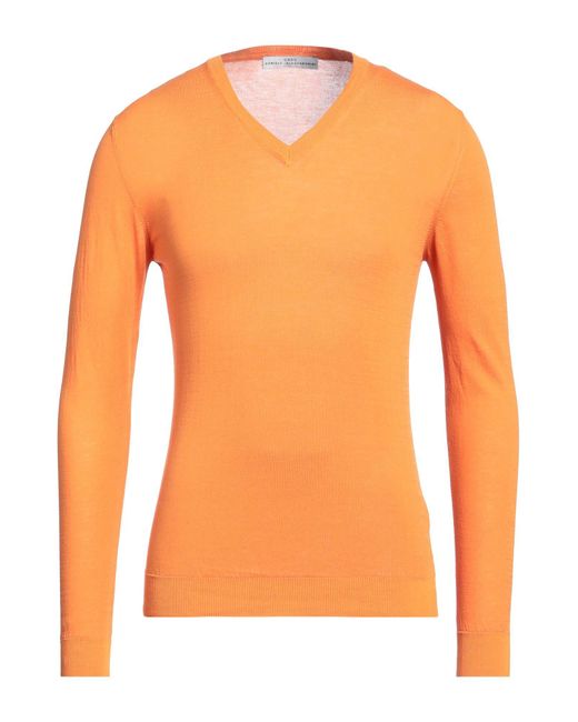 Grey Daniele Alessandrini Orange Daniele Alessandrini Sweater Cotton for men