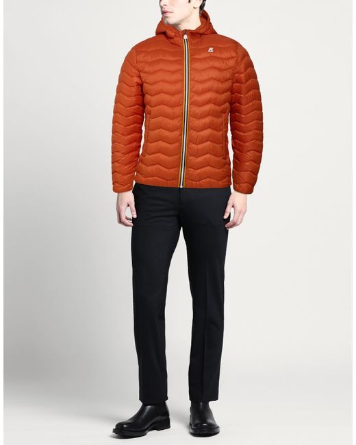 K-Way Orange Puffer for men