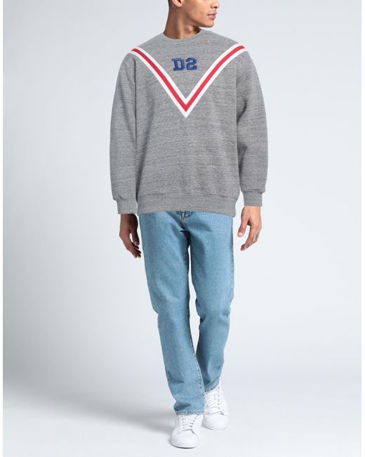 DSquared² Gray Sweatshirt Cotton for men