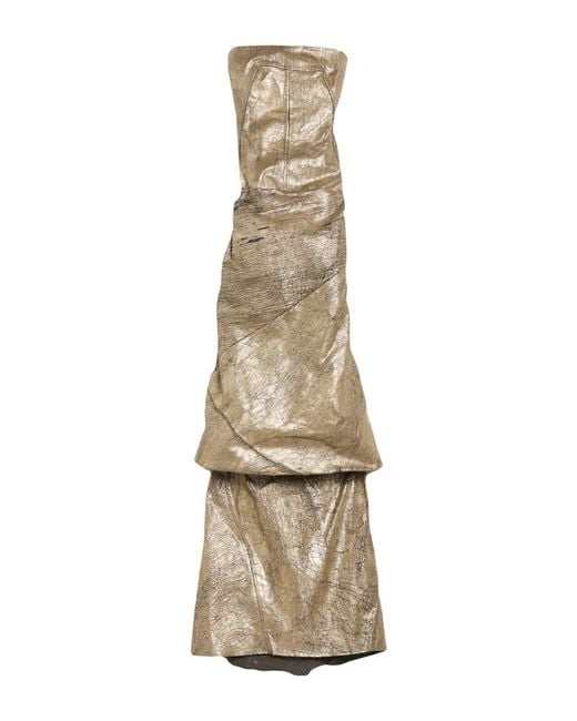 Rick Owens Natural Maxi Dress Cotton, Polyester, Elastane