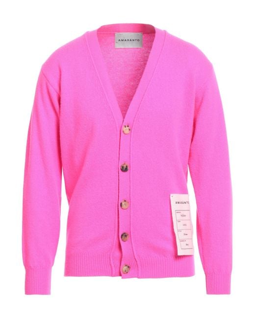 Amaranto Pink Cardigan for men