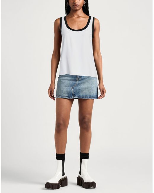 Moschino Gray Couture Top Acetate, Viscose