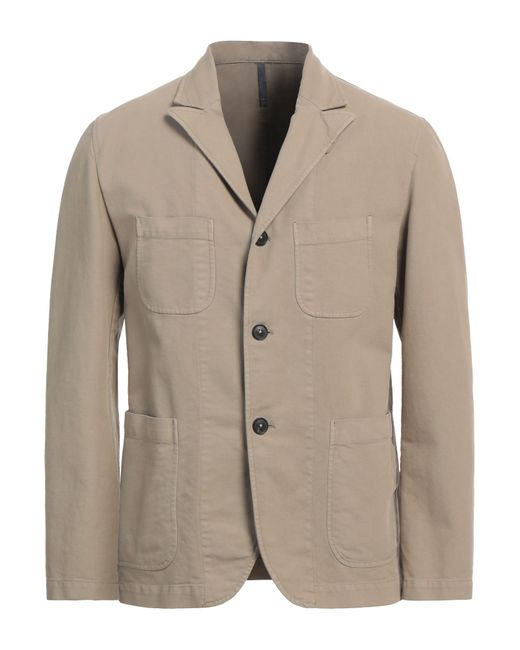 Montedoro Natural Khaki Blazer Cotton, Elastane for men
