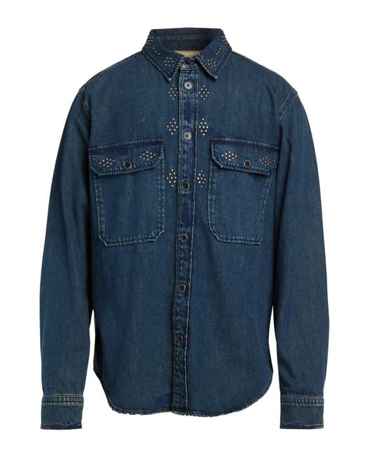 Isabel Marant Blue Denim Outerwear Cotton, Polyester for men