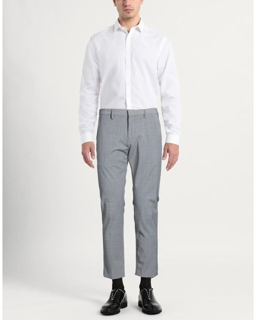 Entre Amis Gray Pants Wool, Polyester, Elastane for men