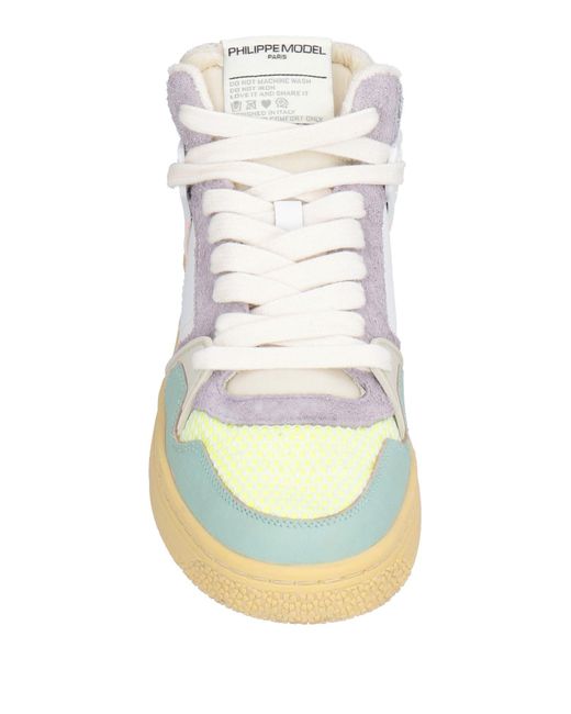 Philippe Model Multicolor Sneakers Textile Fibers, Leather