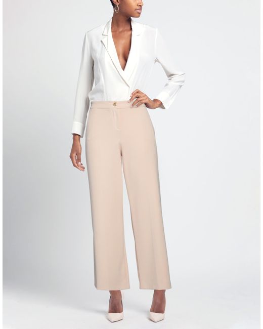 Nenette Natural Pants Polyester, Elastane
