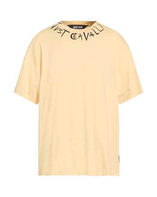Just Cavalli Natural Apricot T-Shirt Cotton for men