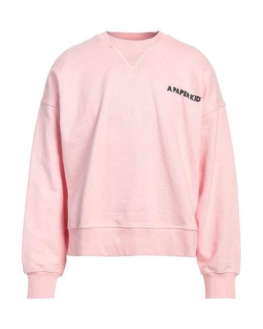 A PAPER KID Pink Sweatshirt for men