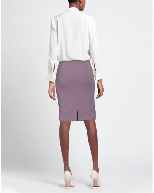 Elisabetta Franchi Purple Midi Skirt