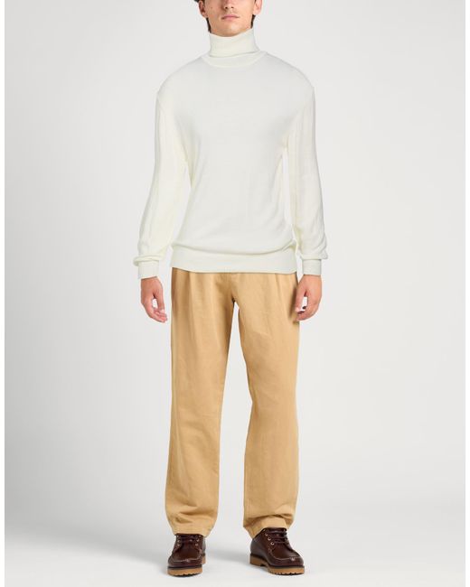 Trussardi White Turtleneck Wool for men