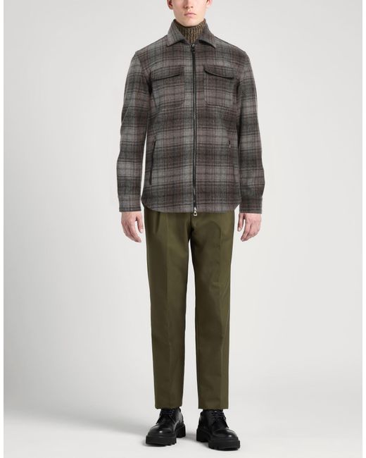 Historic Gray Taupe Jacket Wool, Nylon for men