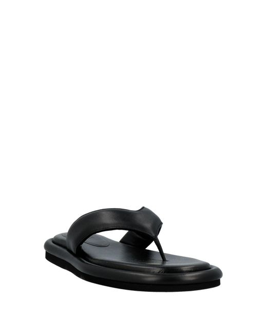 Gia Borghini Black Thong Sandal