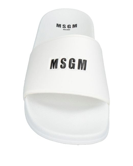 MSGM White Sandals for men