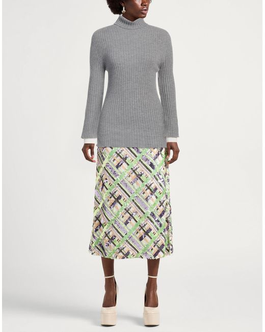 Pinko Gray Turtleneck Wool, Cashmere