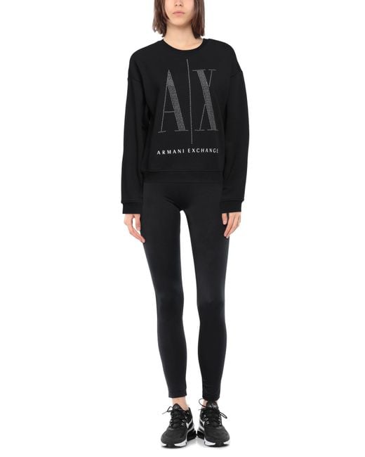 ARMANI EXCHANGE Black Sweatshirt Cotton, Elastane