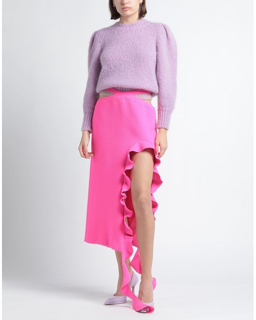 David Koma Pink Midi Skirt