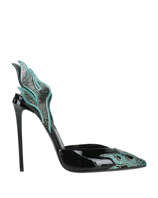 Philipp Plein Green Pumps Leather
