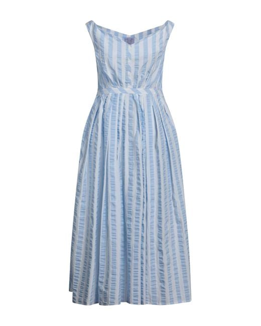 Thierry Colson Blue Midi Dress