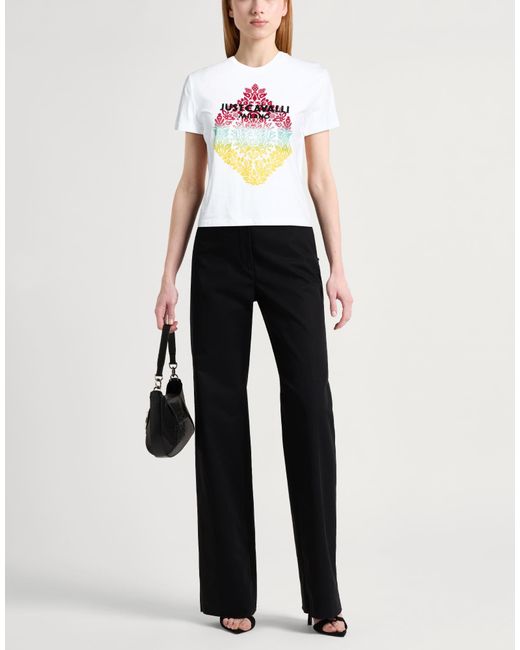Just Cavalli White T-Shirt Cotton