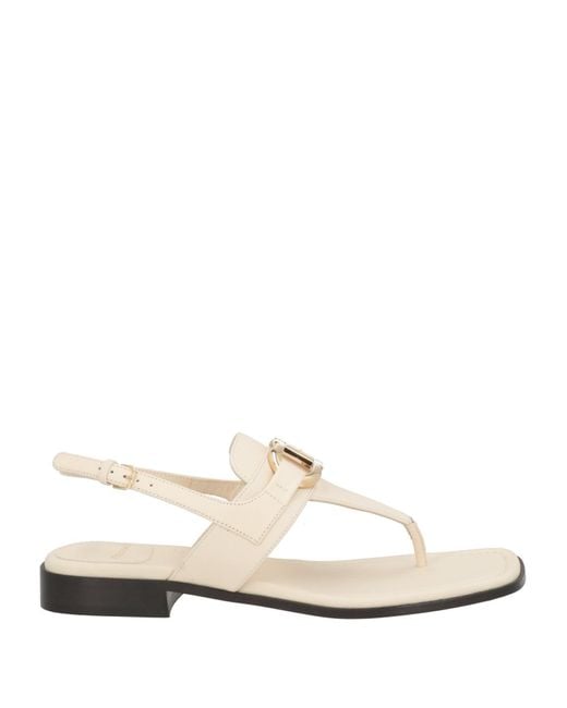 Ferragamo White Thong Sandal