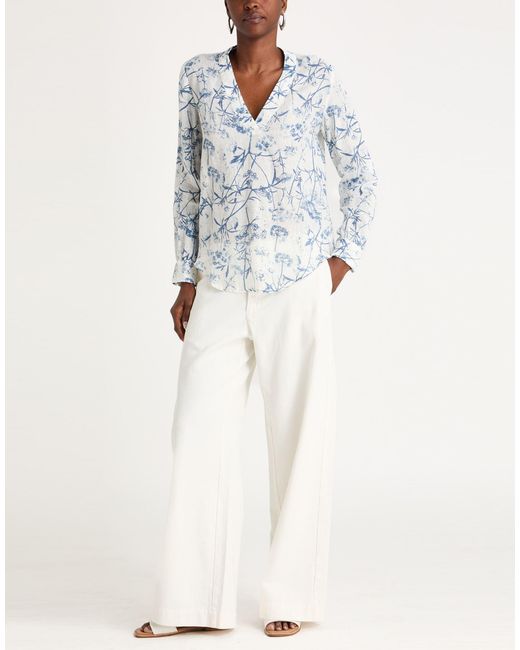 120% Lino Blue Top Linen