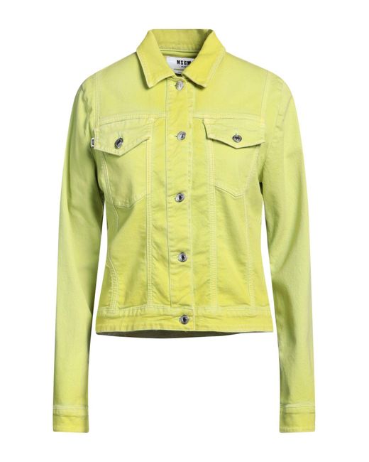 MSGM Yellow Denim Outerwear