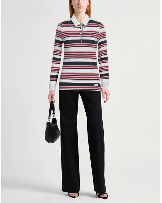Woolrich Red Polo Shirt Cotton, Elastane
