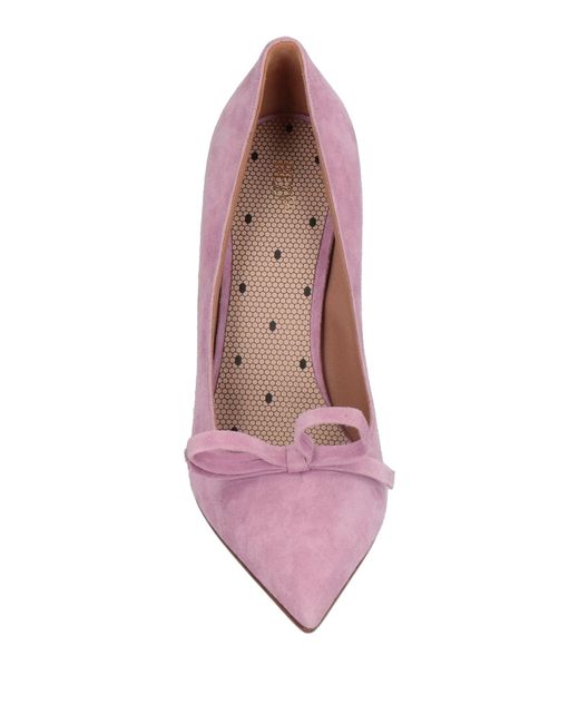 Red(v) Pink Lilac Pumps Soft Leather