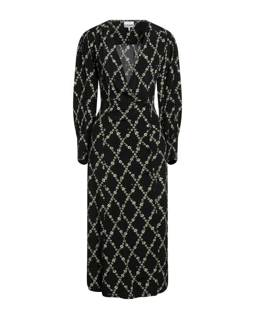 Ganni Black Midi Dress