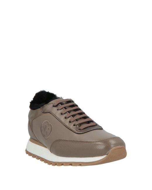 Cerruti 1881 Brown Taupe Sneakers Cow Leather