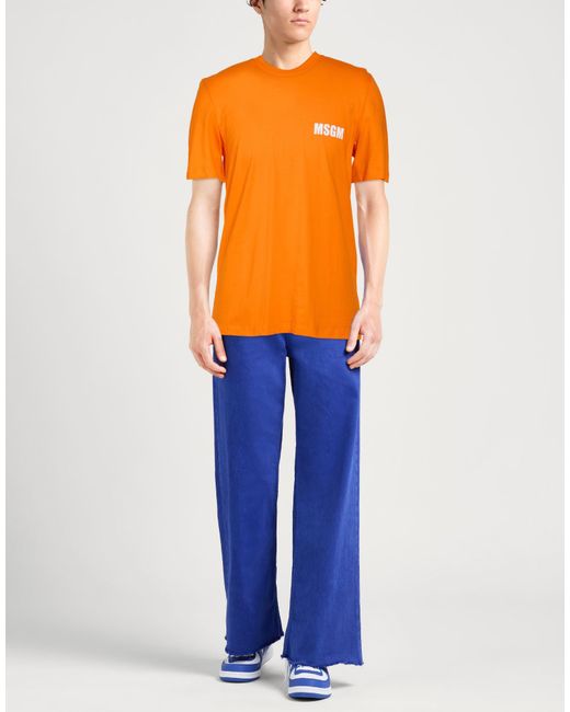 T-Shirt MSGM pour homme en coloris Orange