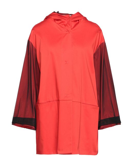 Shirtaporter Red Overcoat & Trench Coat