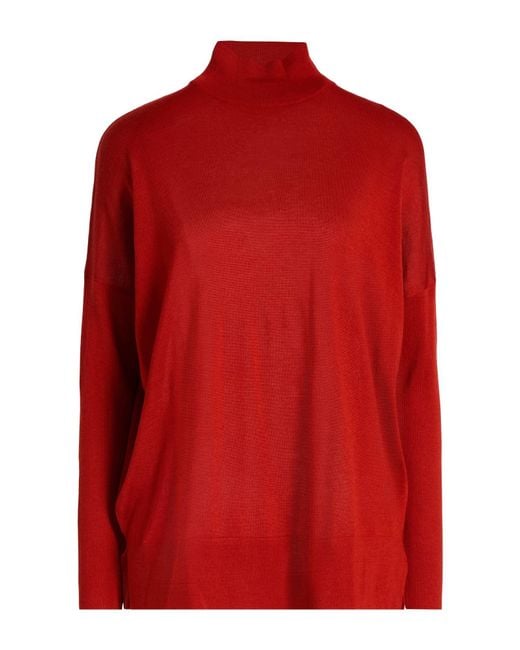 Agnona Red Turtlenecks