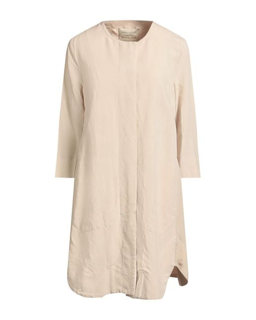 ALESSIA SANTI Natural Overcoat & Trench Coat Viscose, Linen