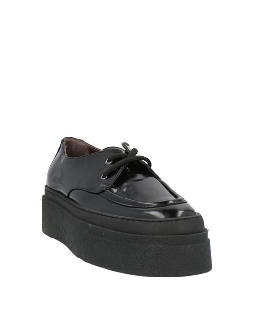 La Cabala Black Lace-Up Shoes Leather