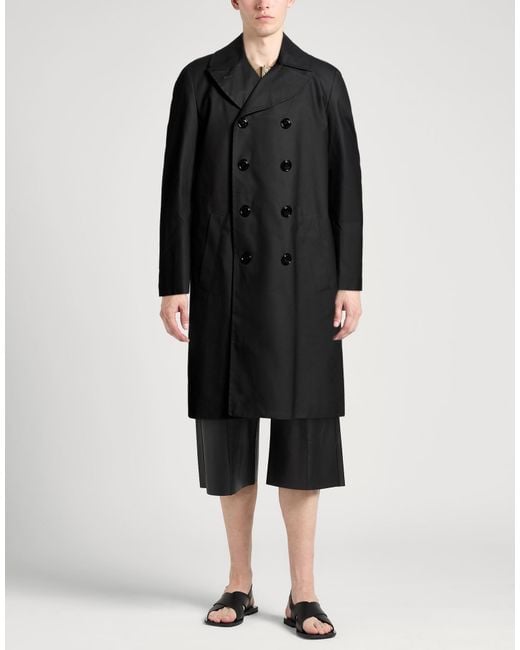 Aspesi Black Overcoat & Trench Coat Polyester, Cotton for men