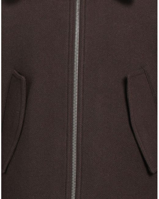 AMI Brown Dark Jacket Virgin Wool for men