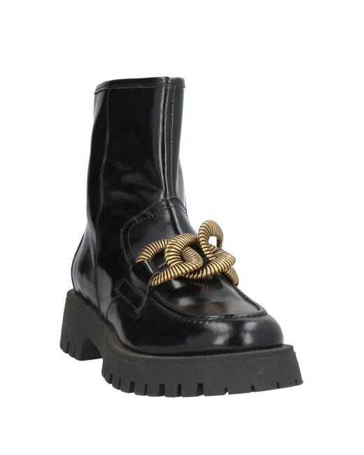 Bruno Premi Black Ankle Boots Leather