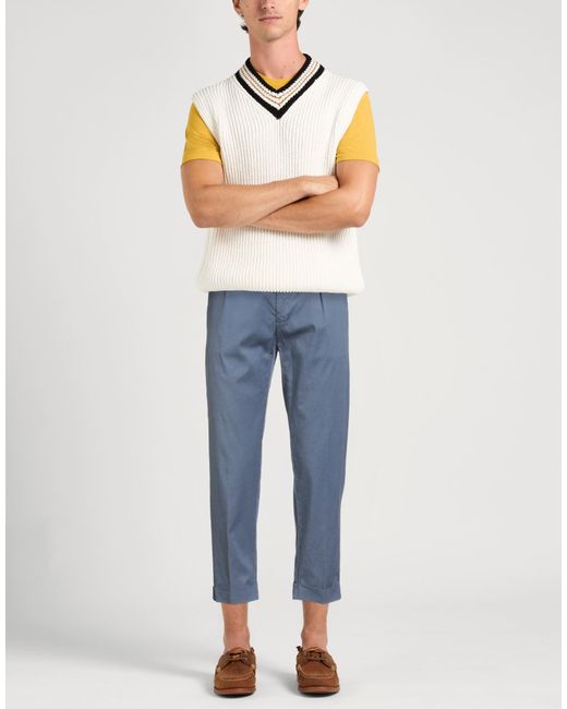 Berwich Blue Pants Lyocell, Cotton, Elastane for men