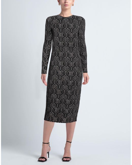 RED COUTURE Black Midi Dress