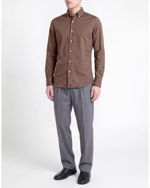 Camicia di Sonrisa in Brown da Uomo