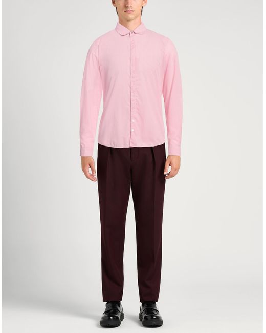 Daniele Alessandrini Pink Shirt Cotton, Polyester for men