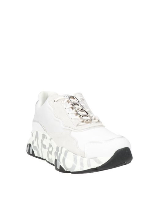 CafeNoir White Sneakers Leather, Textile Fibers