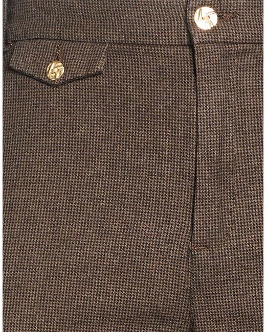 40weft Brown Pants Cotton, Elastane