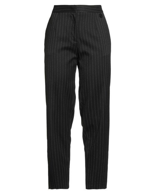 Gaelle Paris Black Pants Polyester, Viscose, Elastane