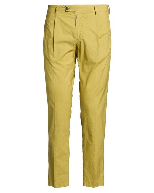 BRO-SHIP Yellow Pants Cotton, Polyester for men