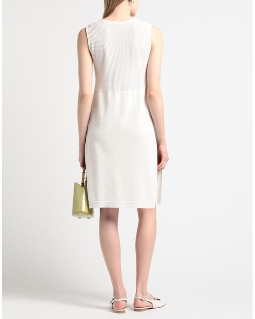 Eleventy White Mini-Kleid