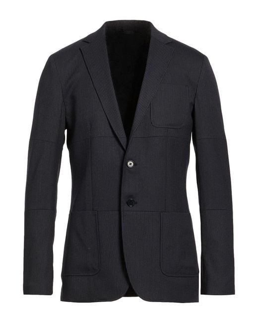Bikkembergs Blue Midnight Blazer Wool, Polyester, Elastane for men