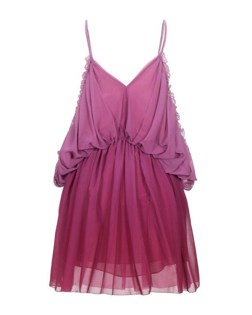 SIMONA CORSELLINI Purple Mini Dress